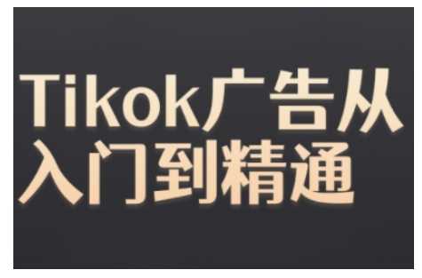 Tiktok Ads实操教程,Tiktok广告从入门到精通-轻创社项目网