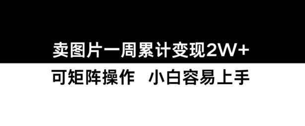小红书【卖图片】一周累计变现2W+小白易上手-轻创社项目网