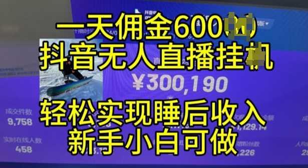 2024年11月抖音无人直播带货挂JI,小白的梦想之路,全天24小时收益不间断实现真正管道收益【揭秘】-轻创社项目网