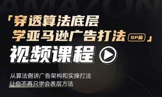 穿透算法底层,学亚马逊广告打法SP篇,从算法侧讲广告架构和实操打法,让你不再只学会表层方法-轻创社项目网