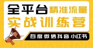 全平台精准流量实战训练营,百度微信抖音小红书SEO引流教程-轻创社项目网