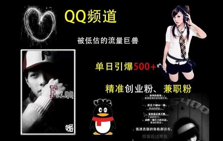 QQ频道:被低估的流量巨兽,单日引爆500+精准创业粉、兼职粉的引流秘籍-轻创社项目网