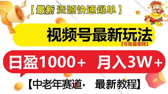 (13530期)视频号最新玩法 中老年赛道 月入3W+-轻创社项目网