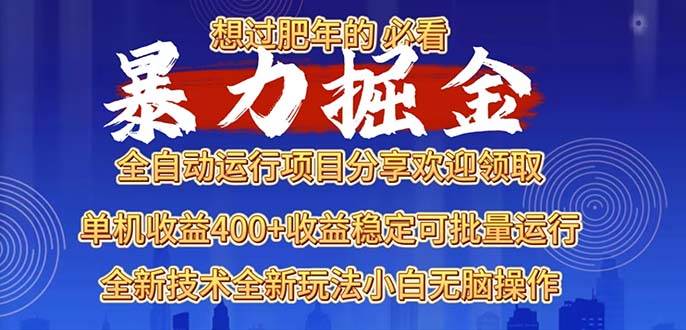 (13675期)2025暴力掘金项目,想过肥年必看!-轻创社项目网