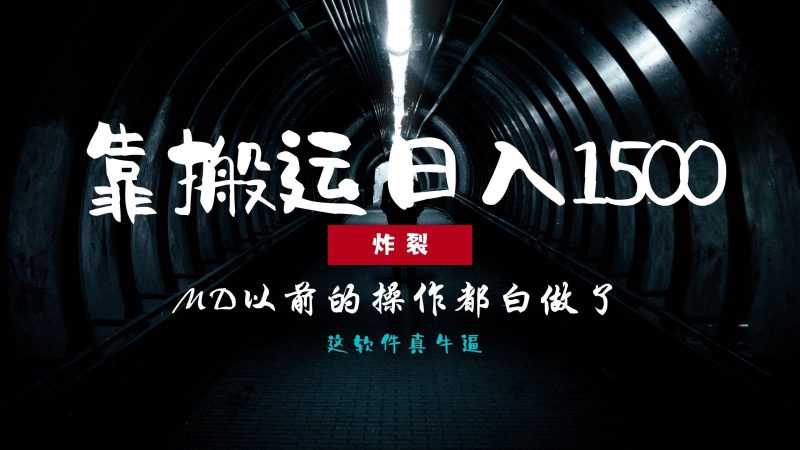 (13568期)炸裂!0基础搬运也能批量日赚1500+,以前的操作都白做了!-轻创社项目网
