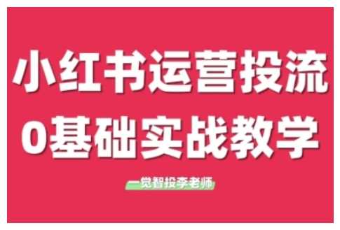 小红书运营投流,小红书广告投放从0到1的实战课,学完即可开始投放-轻创社项目网