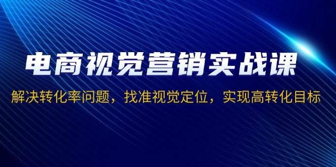 (13786期)电商视觉营销实战课,解决转化率问题,找准视觉定位,实现高转化目标-轻创社项目网