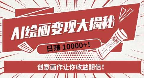 AI梦境绘画致富秘籍,复制粘贴,新手也能快速掌握,创意画作让你收益翻倍-轻创社项目网