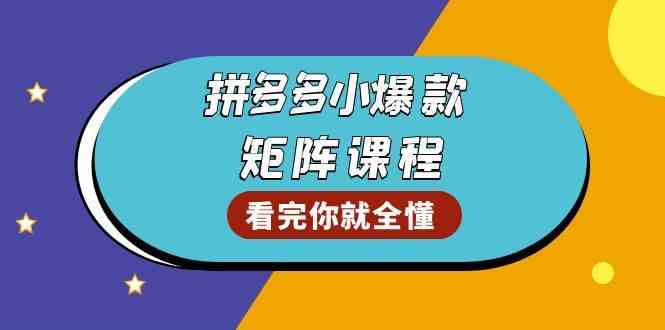 拼多多爆款矩阵课程:教你测出店铺爆款,优化销量,提升GMV,打造爆款群-轻创社项目网