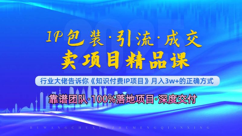 (13780期)《IP包装·暴力引流·闪电成交卖项目精品课》如何在众多导师中脱颖而出?-轻创社项目网