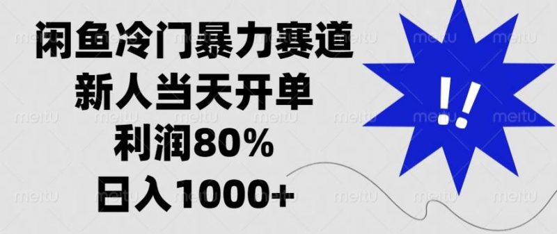 (13660期)闲鱼冷门暴力赛道,新人当天开单,利润80%,日入1000+-轻创社项目网