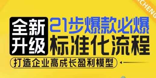 21步爆款必爆标准化流程,全新升级,打造企业高成长盈利模型-轻创社项目网