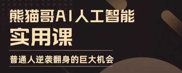 AI人工智能实用课,实在实用实战,普通人逆袭翻身的巨大机会-轻创社项目网