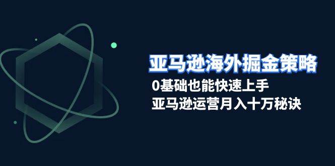 (13644期)亚马逊海外掘金策略,0基础也能快速上手,亚马逊运营月入十万秘诀-轻创社项目网