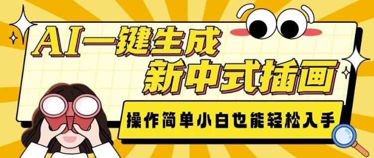 AI一键生成新中式插画, 操作简单,小白也能轻松入手-轻创社项目网