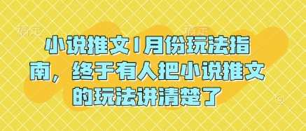 小说推文1月份玩法指南,终于有人把小说推文的玩法讲清楚了!-轻创社项目网
