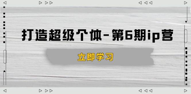 (14015期)打造 超级个体-第6期ip营:商业认知,产品设计,成交演练,解决知识变现难题-轻创社项目网