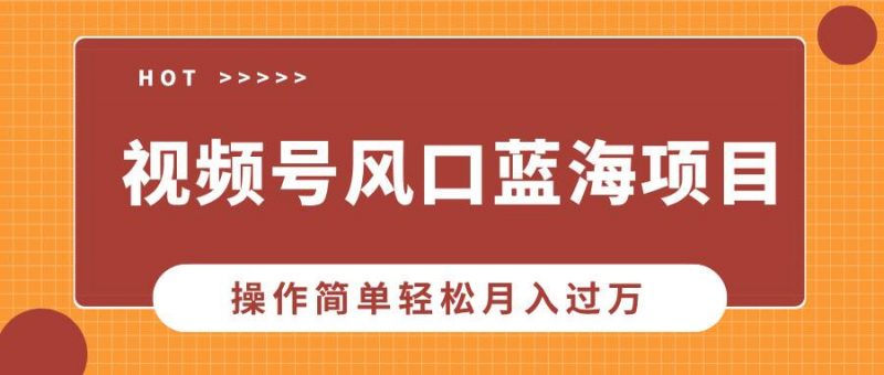 (13945期)视频号风口蓝海项目,中老年人的流量密码,操作简单轻松月入过万-轻创社项目网