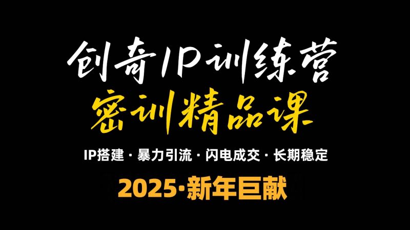 (13898期)2025年“知识付费IP训练营”小白避坑年赚百万,暴力引流,闪电成交-轻创社项目网