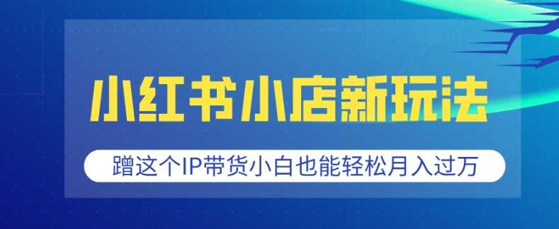 小红书小店新玩法,蹭这个IP带货,小白也能轻松月入过W【揭秘】-轻创社项目网