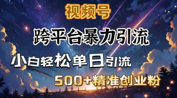 跨平台暴力引流,私域完美闭环,日引500+精准创业粉-轻创社项目网