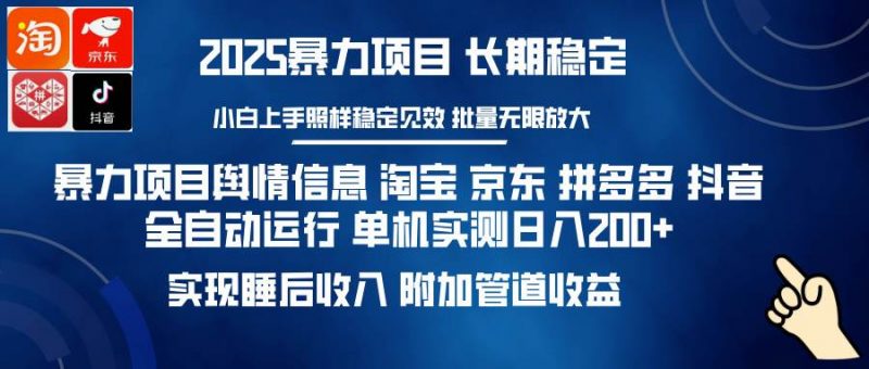 (14244期)暴力项目舆情信息 淘宝 京东 拼多多 抖音全自动运行 单机日入200+ 实现…-轻创社项目网