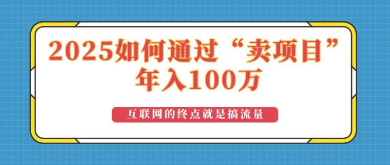 (14181期)2025年如何通过“卖项目”实现100万收益:最具潜力的盈利模式解析-轻创社项目网
