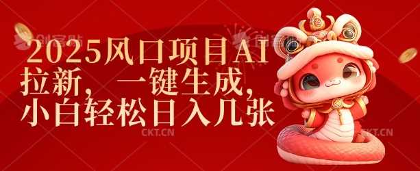 2025风口项目AI拉新,一键生成,小白轻松日入几张-轻创社项目网