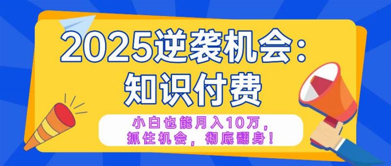 (14166期)2025逆袭项目——知识付费,小白也能月入10万年入百万,抓住机会彻底翻…-轻创社项目网