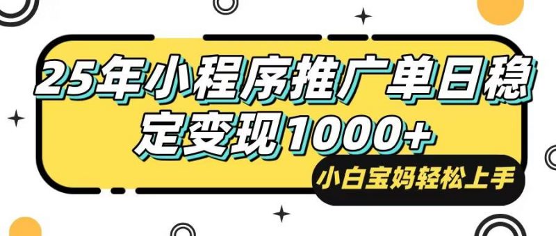 (14298期)25年最新风口,小程序自动推广,,稳定日入1000+,小白轻松上手-轻创社项目网
