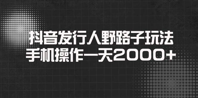 图片[1]_（14068期）抖音发行人野路子玩法，手机操作一天2000+
