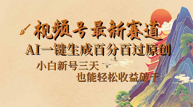 (14363期)视频号最新爆火赛道,AI一键生成百分百过原创,小白新号三天,也能轻松…-轻创社项目网