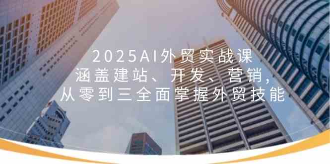 2025AI外贸实战课:涵盖建站、开发、营销, 从零到三全面掌握外贸技能-轻创社项目网