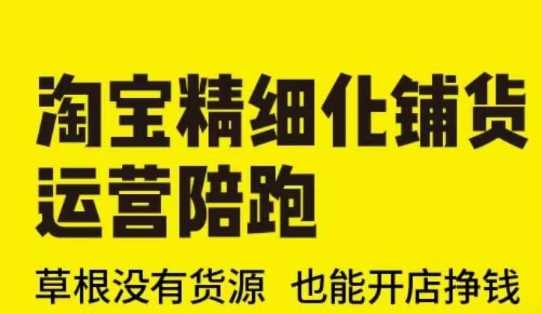 淘宝精细化铺货运营陪跑(部分更新至2025),草根没有货源 也能开店挣钱-轻创社项目网