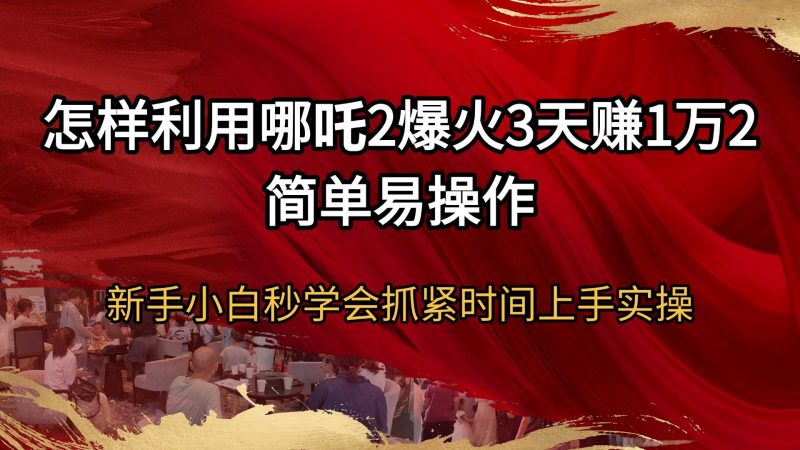 (14245期)怎样利用哪吒2爆火3天赚1万2简单易操作新手小白秒学会抓紧时间上手实操-轻创社项目网