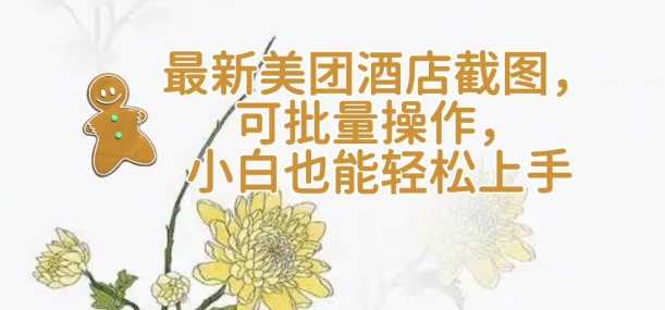 【轻云】最新美团酒店截图,可批量操作,小白也能轻松上手-轻创社项目网