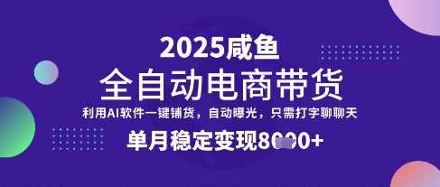 全网首发【闲鱼全自动电商带货】三年磨一剑,一朝露锋芒,单月稳定变现8k+【揭秘】-轻创社项目网