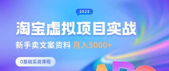 淘宝虚拟项目垂直玩法,新手卖文案资料,月入5k+-轻创社项目网