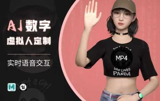 Ai数字人虚拟(智能体)实时语音交互特训营,?自行定制超写实角色AI数字人交互技术-轻创社项目网