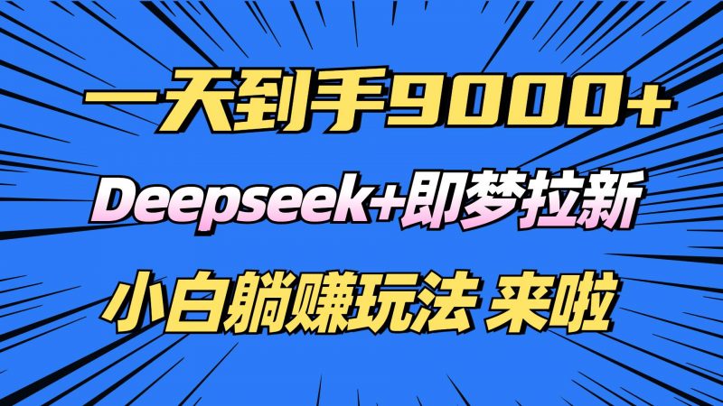 (14371期)日入9000+!Deepseek+即梦拉新,新手躺赚攻略来啦!-轻创社项目网