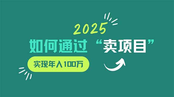 (14176期)2025年如何通过“卖项目”实现年入100万-轻创社项目网
