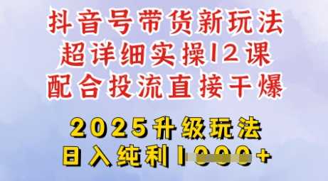 2025全新升级抖音带货玩法,一天纯利四位数,从剪辑到选品再到发布投流,超详细玩法揭秘-轻创社项目网