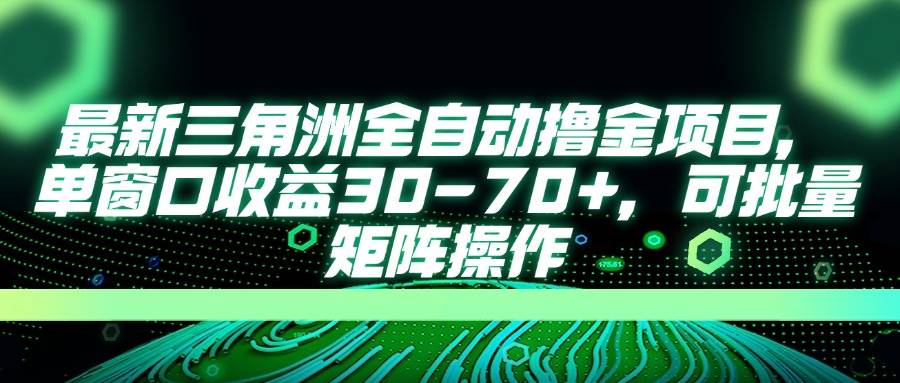 图片[1]-（14191期）最新三角洲全自动撸金项目，单窗口收益30-70+，可批量矩阵操作