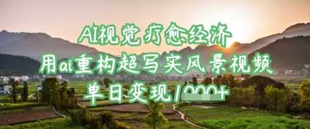 AI视觉疗愈经济:用ai重构超写实风景视频,单日变现多张-轻创社项目网
