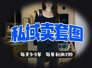 私域卖套图每天3-5单,每单利润99-轻创社项目网