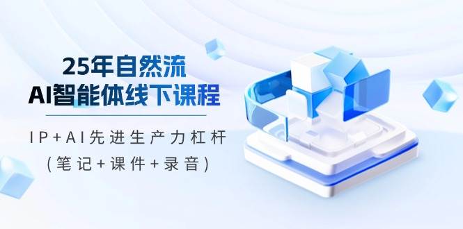 (14294期)25年自然流AI智能体线下课程,IP+AI先进生产力杠杆(笔记+课件+录音)-轻创社项目网