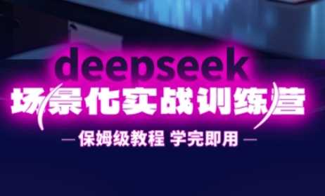 DeepSeek场景化实战训练营,保姆级教程,学完即用,手把手教你用DeepSeek提升效率-轻创社项目网