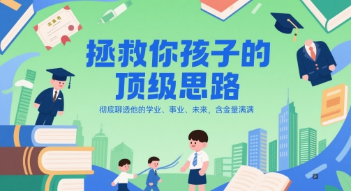 付费文章:拯救你孩子的顶级思路,彻底聊透他的学业、事业、未来,含金量满满-轻创社项目网