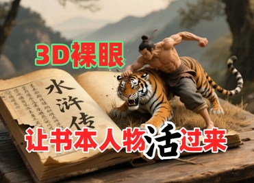 书本人物裸眼3D视频,新的玩法,流量超猛,保姆级教程-轻创社项目网