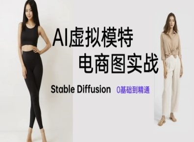 AI虚拟模特电商图实战,AI绘画Stable Diffusion 0基础到精通-轻创社项目网